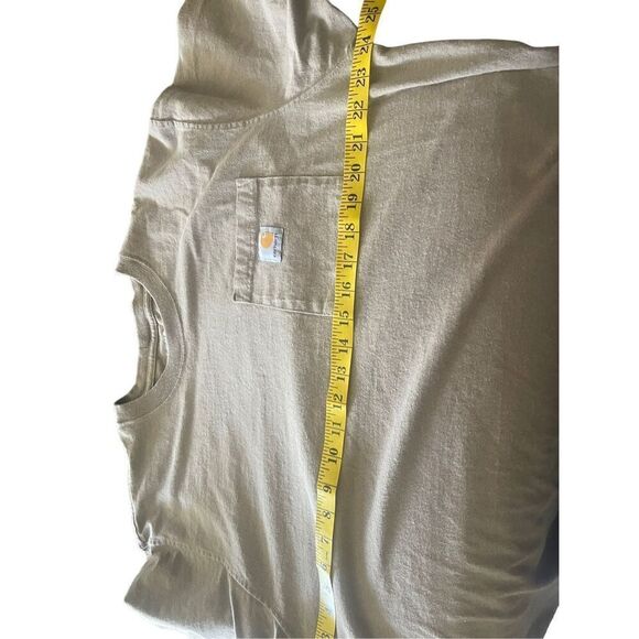 Carhartt Men's Tan Loose Fit Heavyweight Short Sleeve Pocket T-Shirt Size Large - Picture 6 of 15